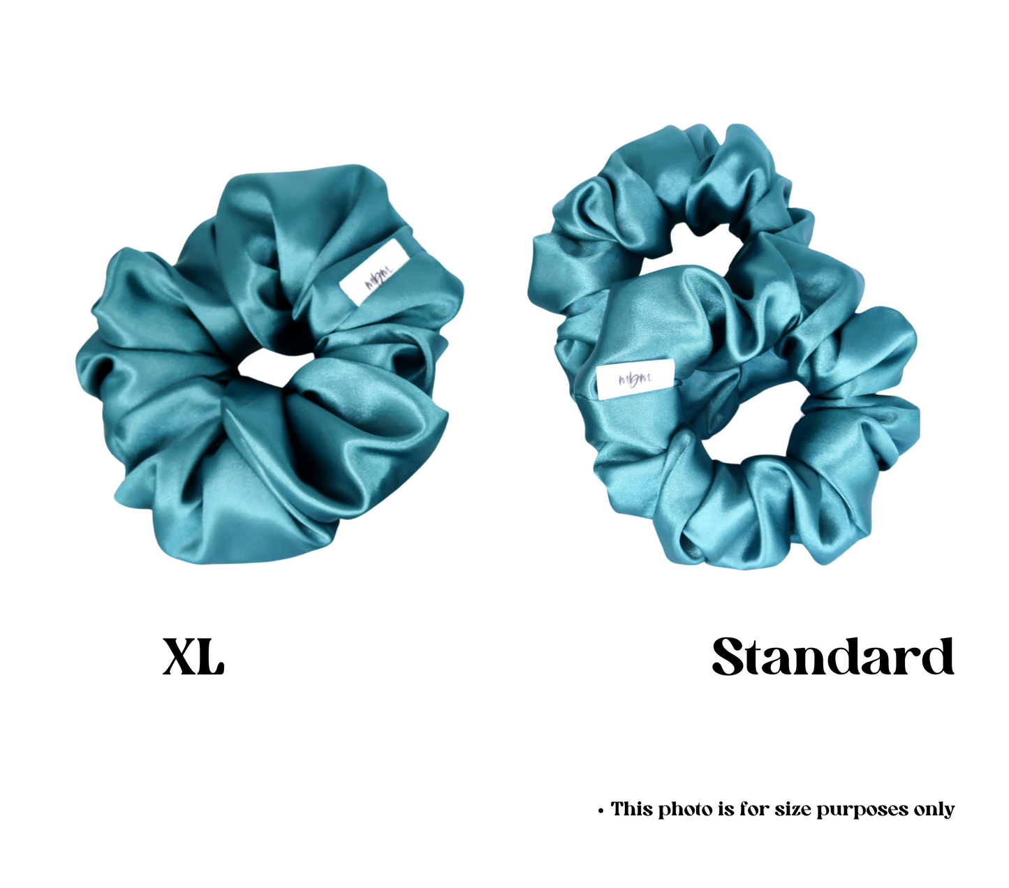 XL Satin WIDE-ELASTIC Scrunchie - Sapphire