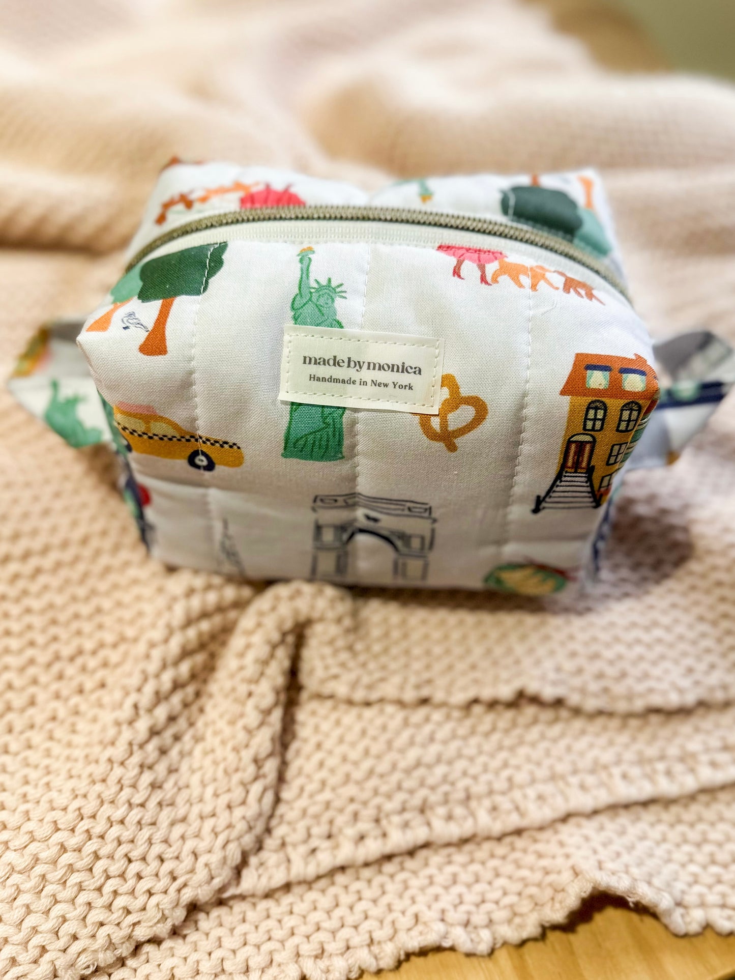 City of Stories Quilted Makeup Bag Mini