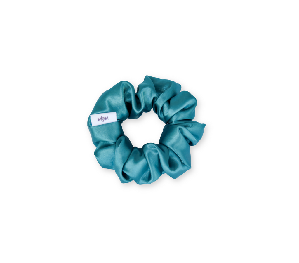 Satin WIDE-ELASTIC Scrunchie - Teal