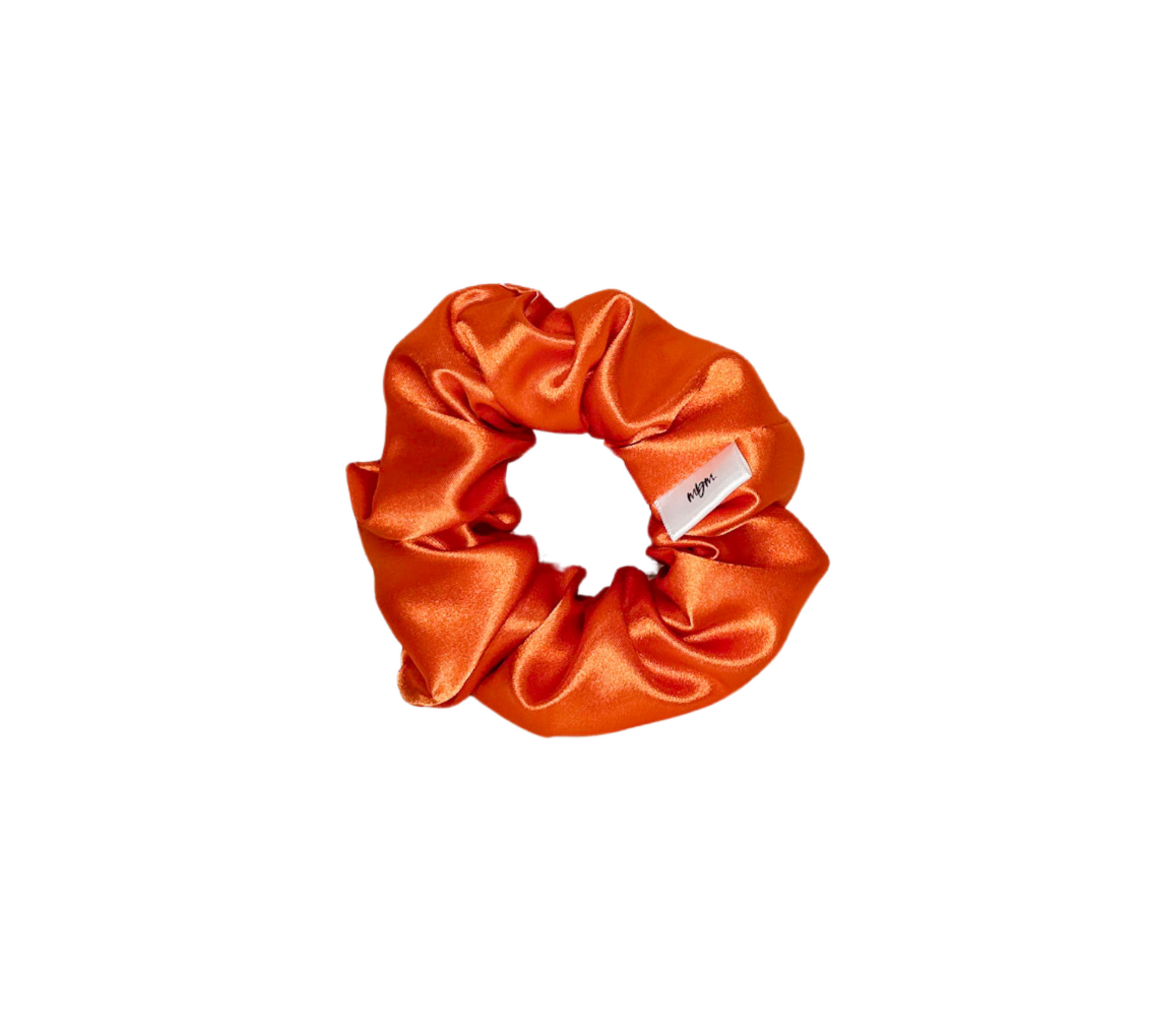 Satin WIDE-ELASTIC Scrunchie - Orange