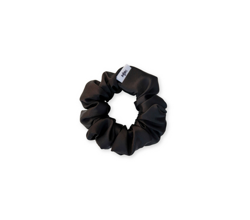 Satin WIDE-ELASTIC Scrunchie - Black