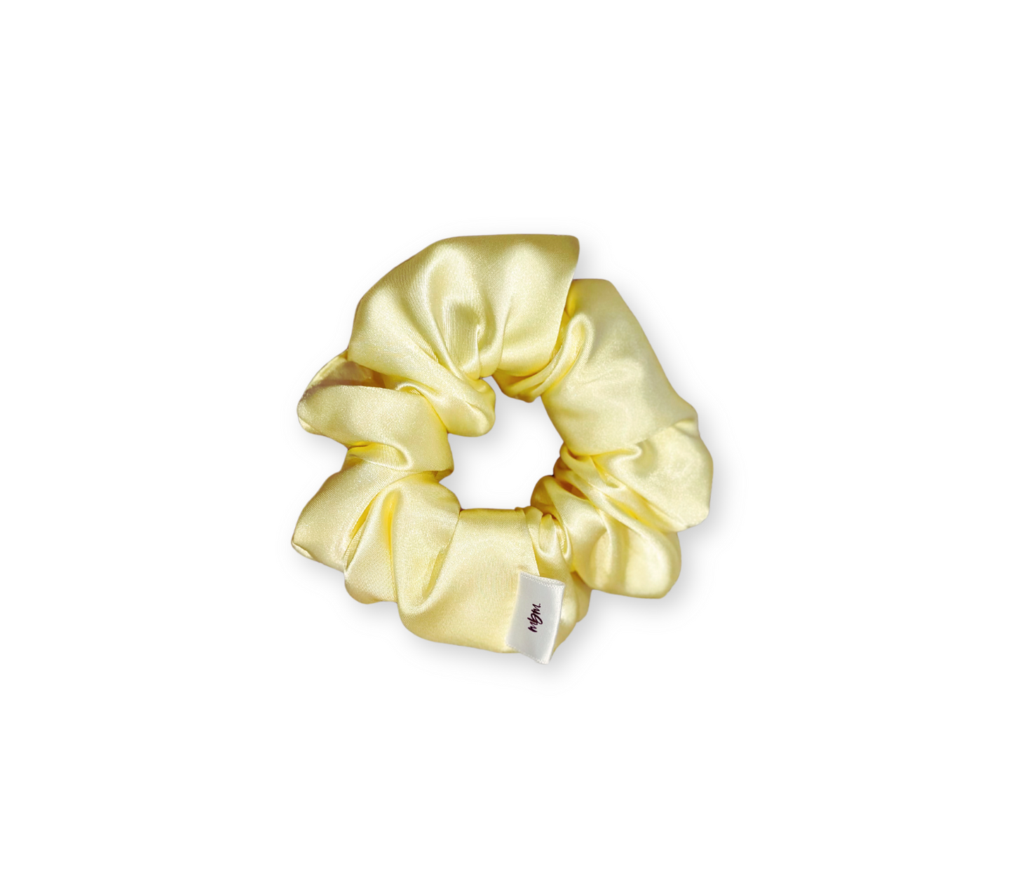 Satin WIDE-ELASTIC Scrunchie - Yellow