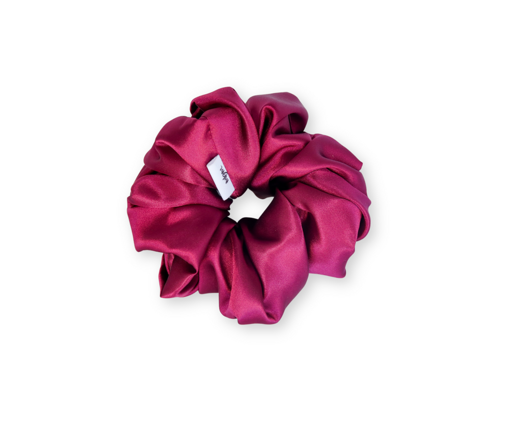 XL Satin WIDE-ELASTIC Scrunchie - Maroon
