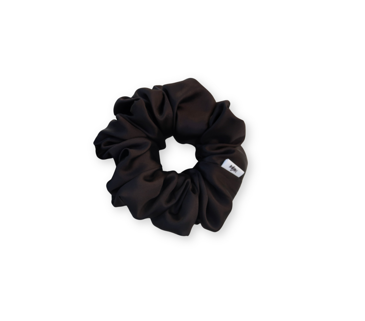 XL Satin WIDE-ELASTIC Scrunchie - Black