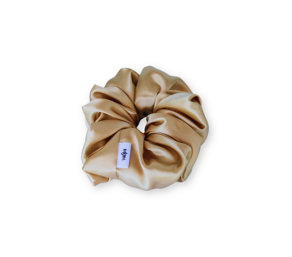 XL Satin WIDE-ELASTIC Scrunchie - Champagne
