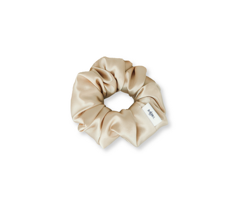 Satin WIDE-ELASTIC Scrunchie - Champagne