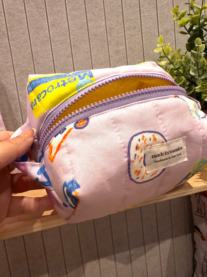 City Doodles Quilted Makeup Bag Mini