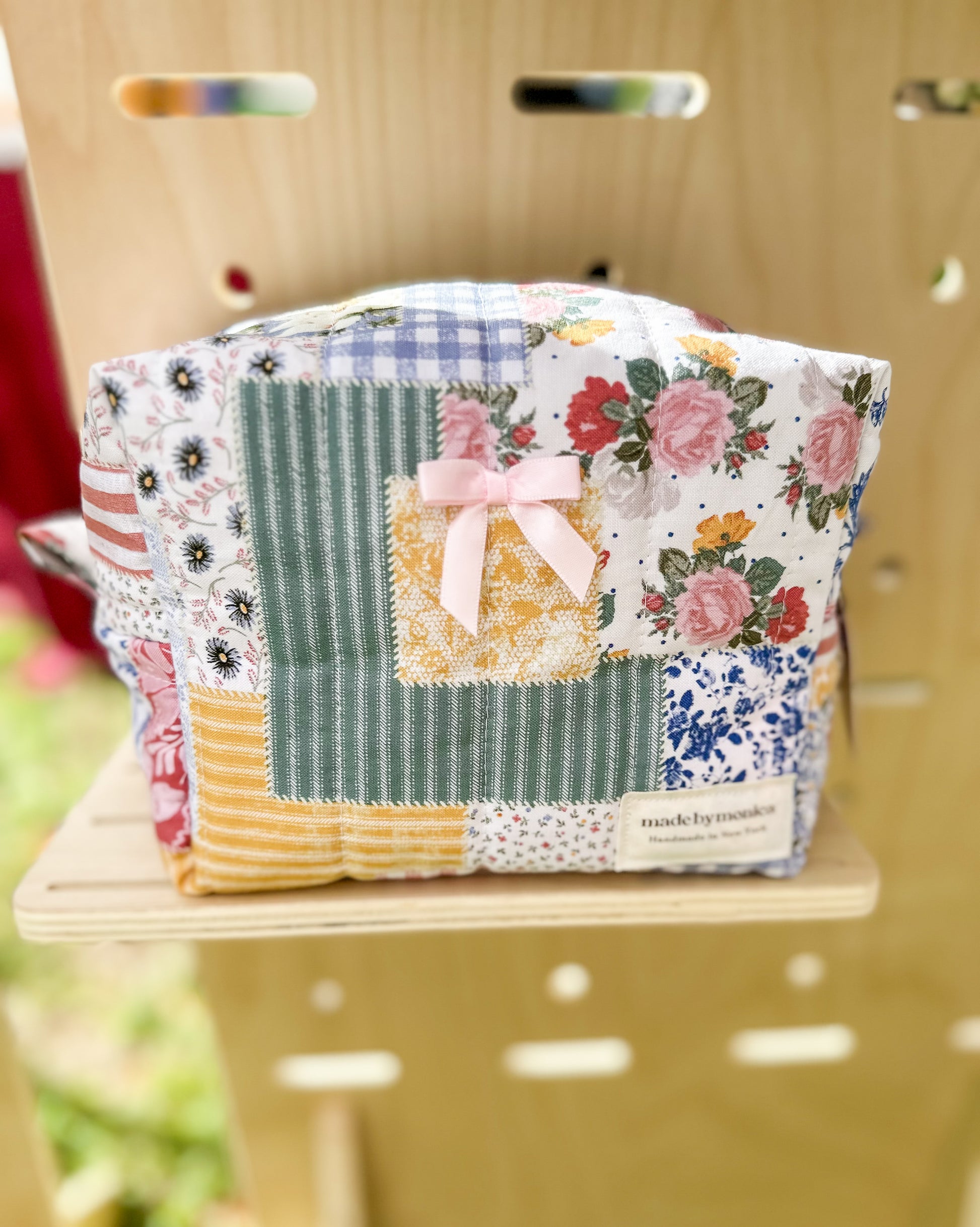 The Petal & Plaid Makeup Bag