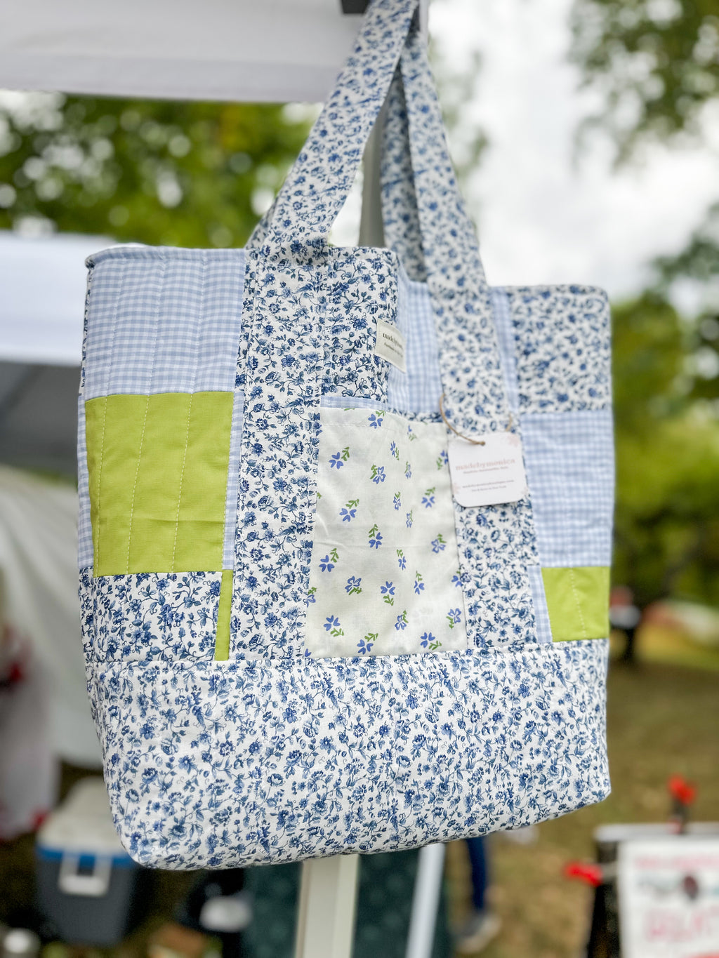 The Lime & Petal Patchwork Tote Bag