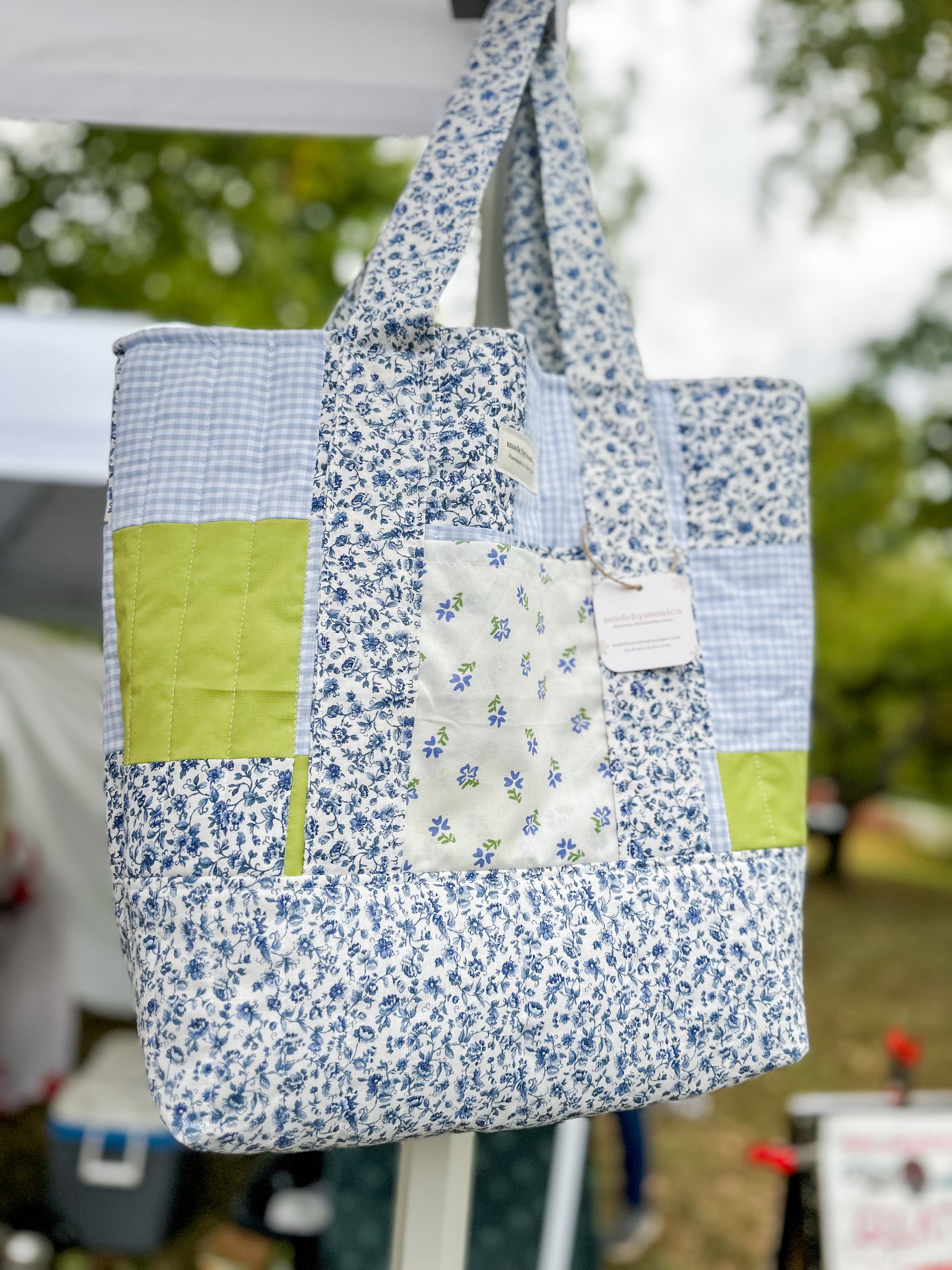 The Lime & Petal Patchwork Tote Bag