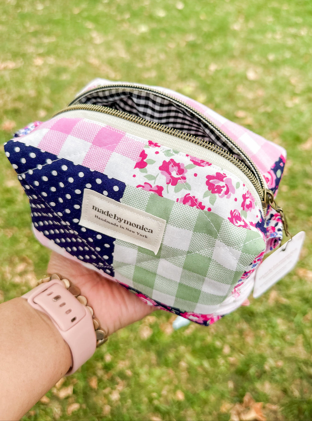 The Patch Me Pretty Quilted Makeup Bag Mini