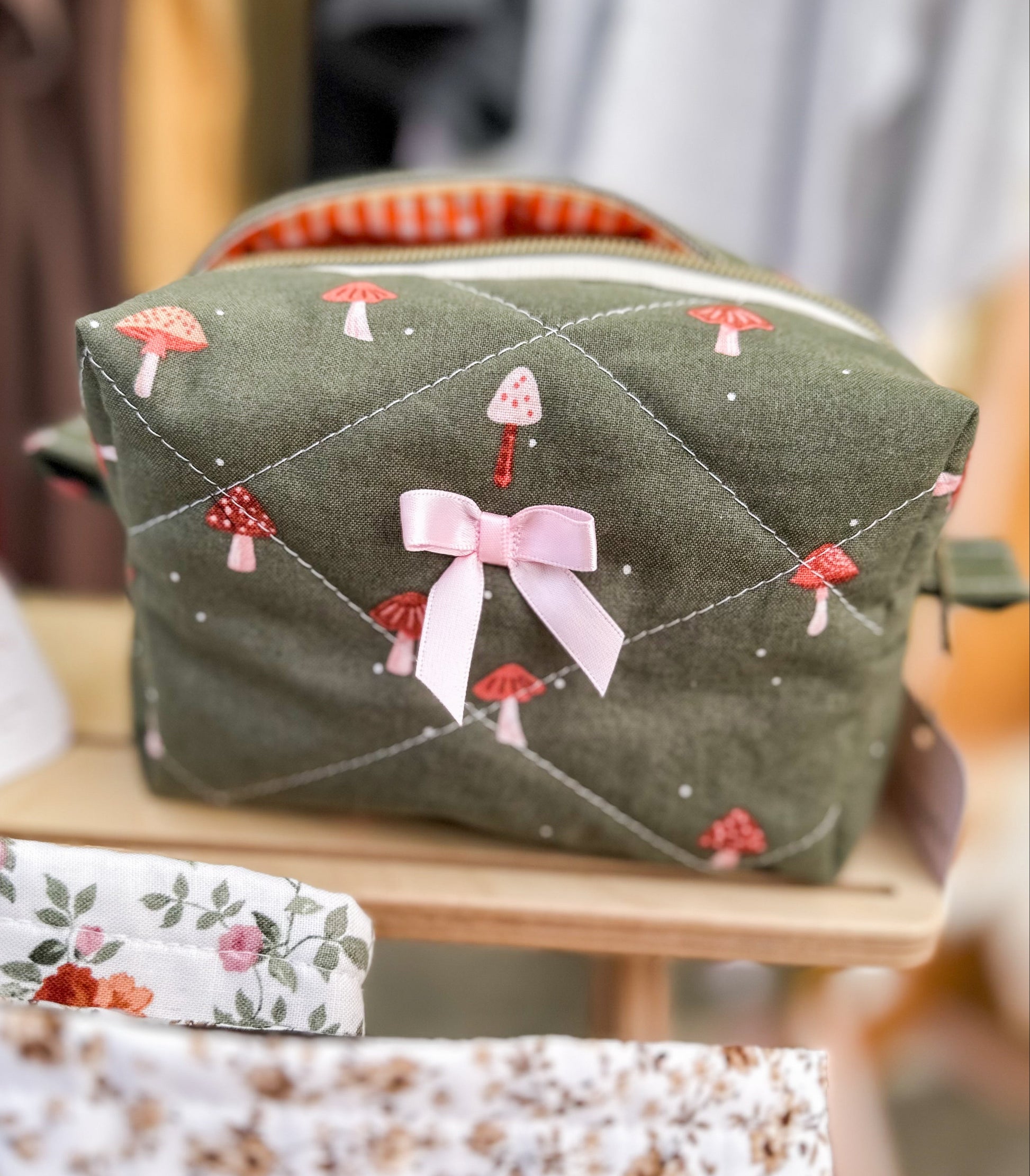 The Clover & Cap Quilted Makeup Bag Mini