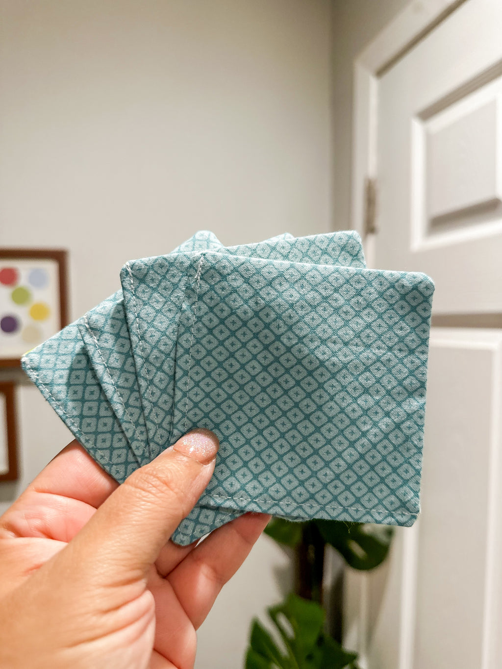 The Minty Meadow Fabric Corner Bookmark