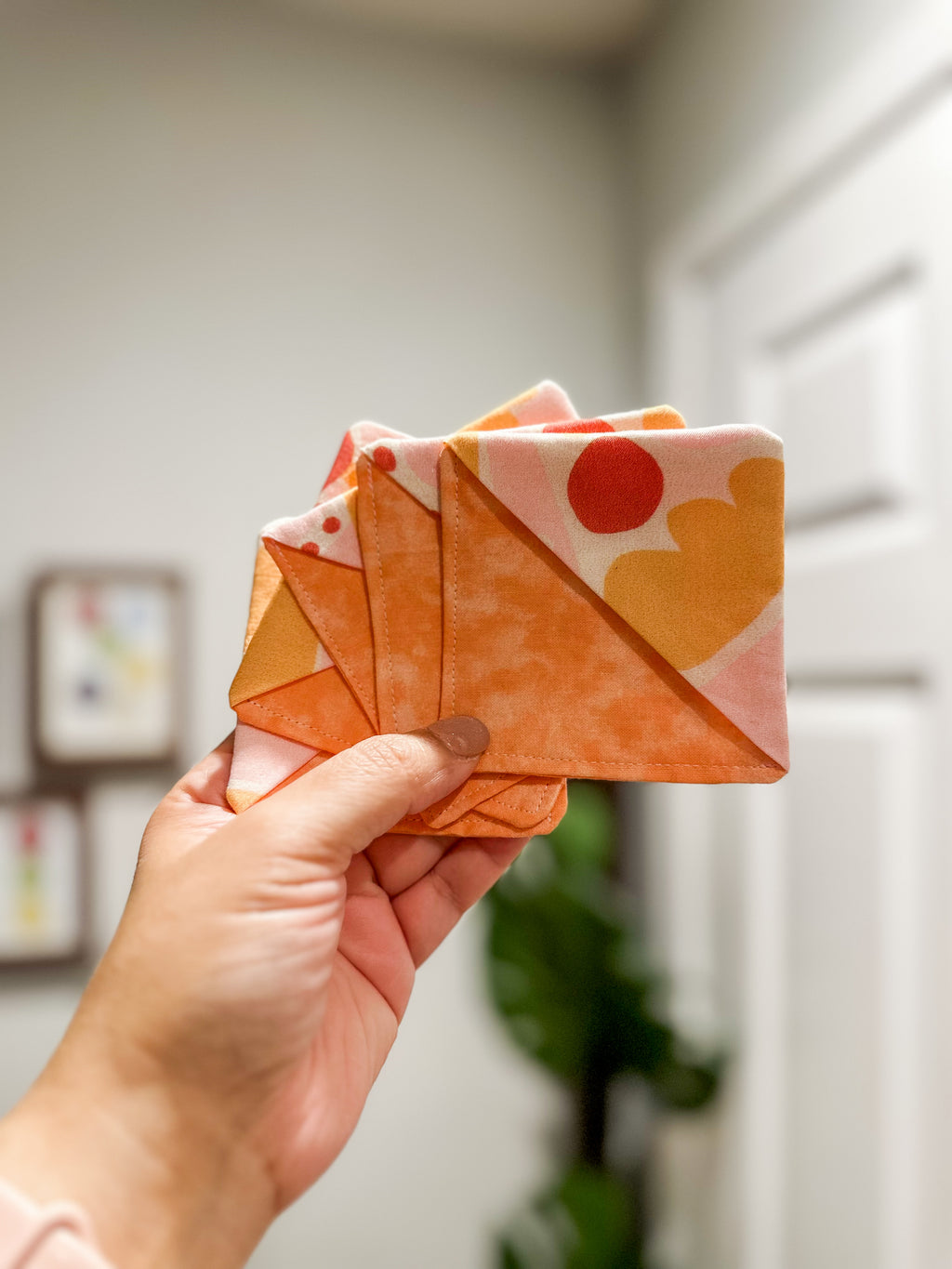 The Creamsicle Pop Fabric Corner Bookmark