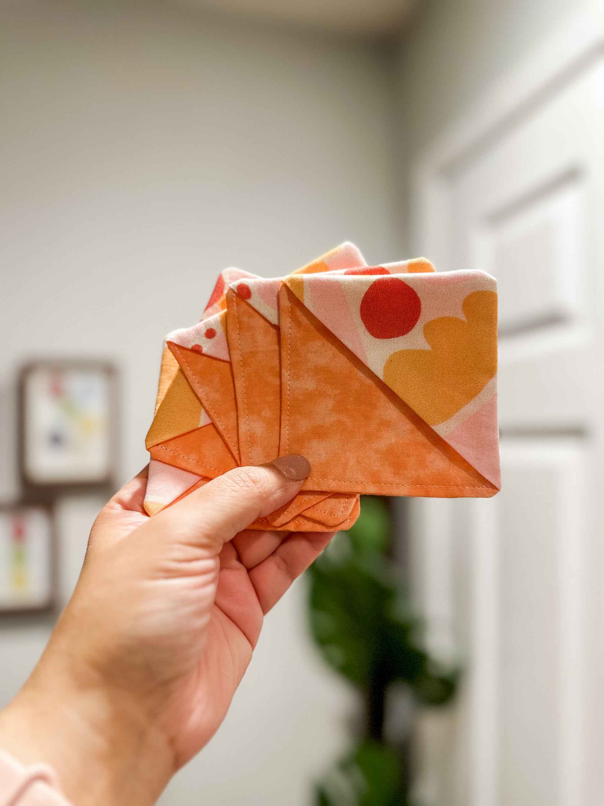 The Creamsicle Pop Fabric Corner Bookmark