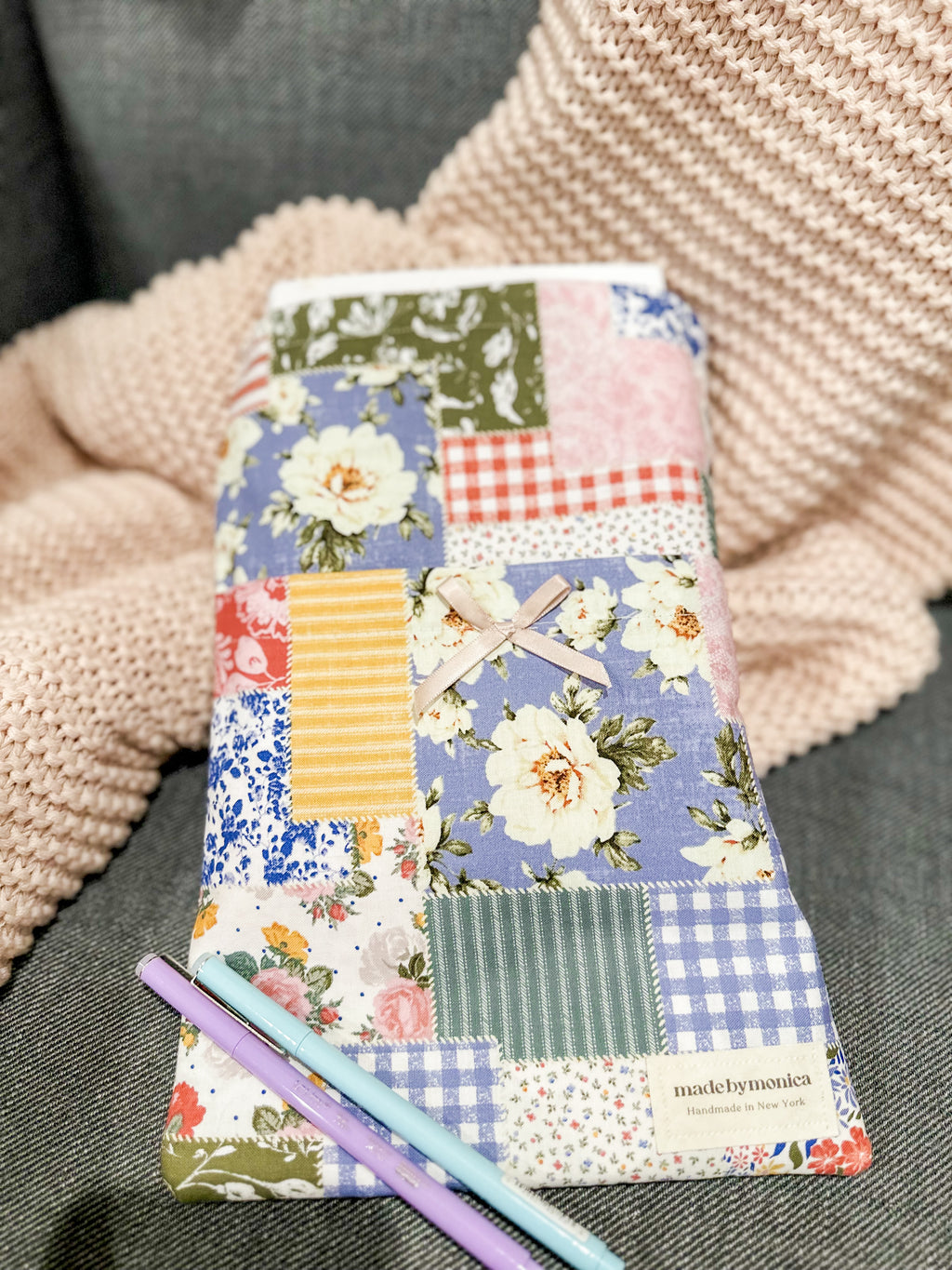 The Petal & Plaid Small/Medium Book Sleeve
