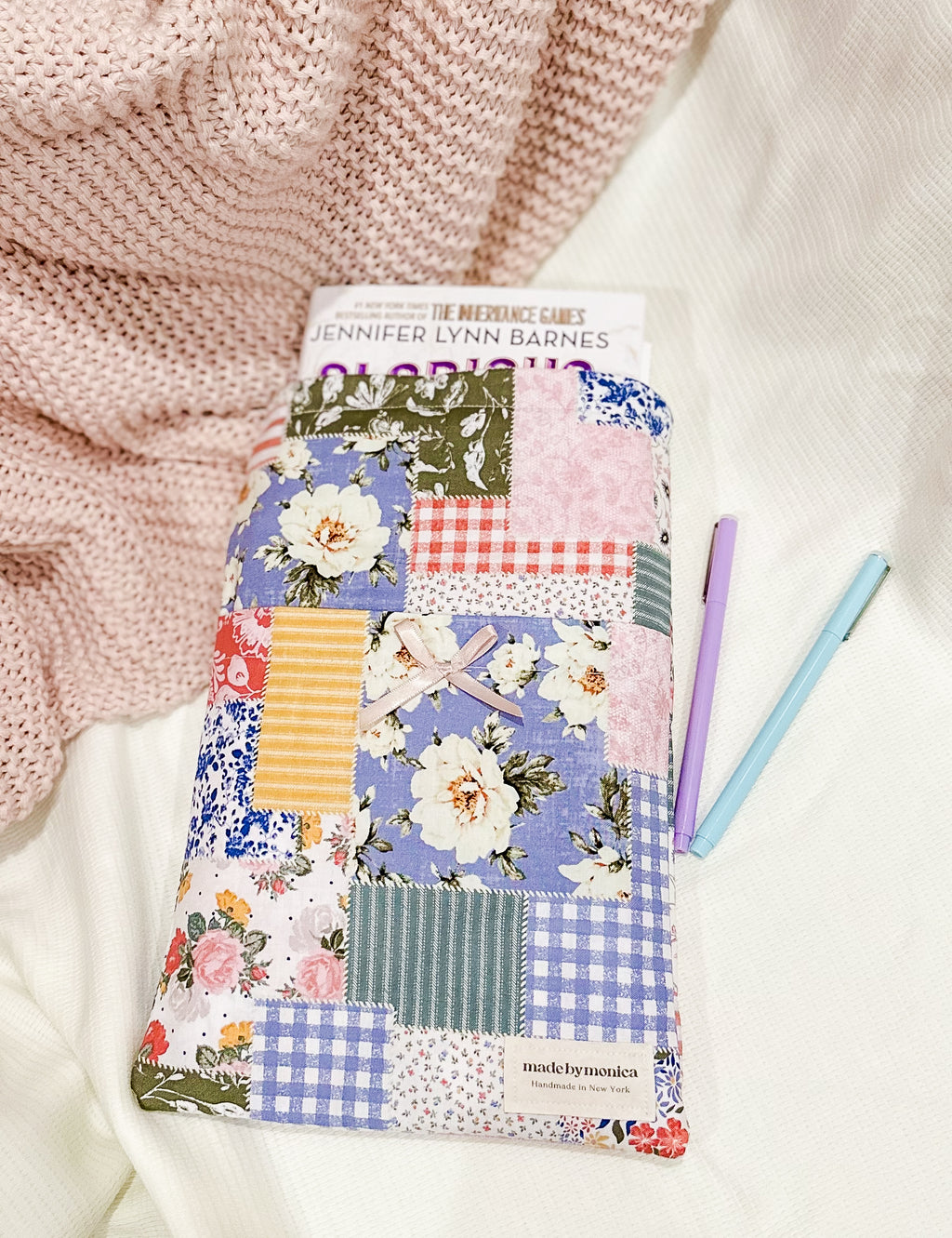 The Petal & Plaid Small/Medium Book Sleeve