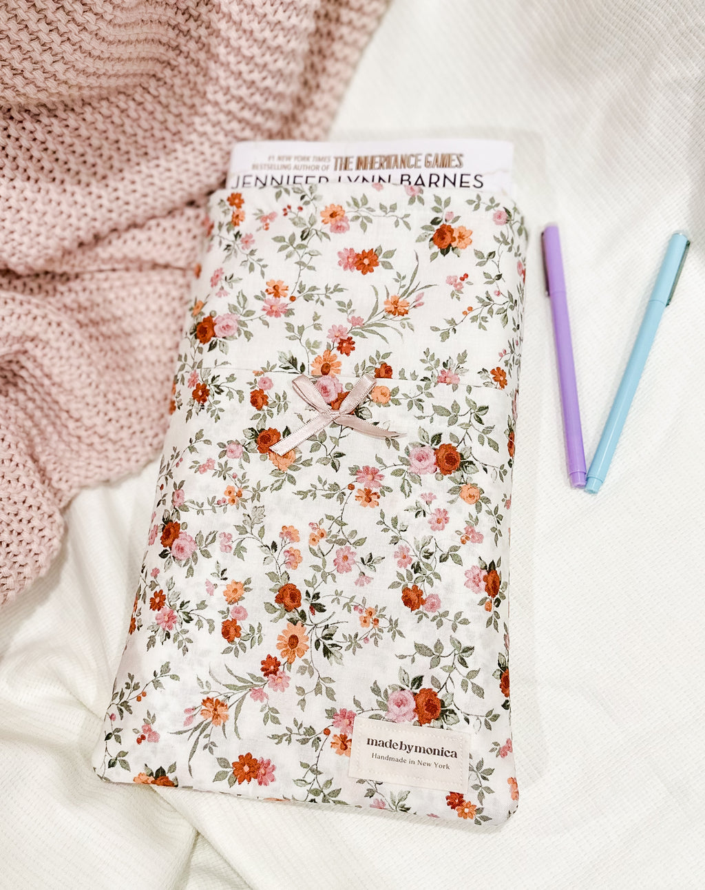 The Cream & Crimson Small/Medium Book Sleeve