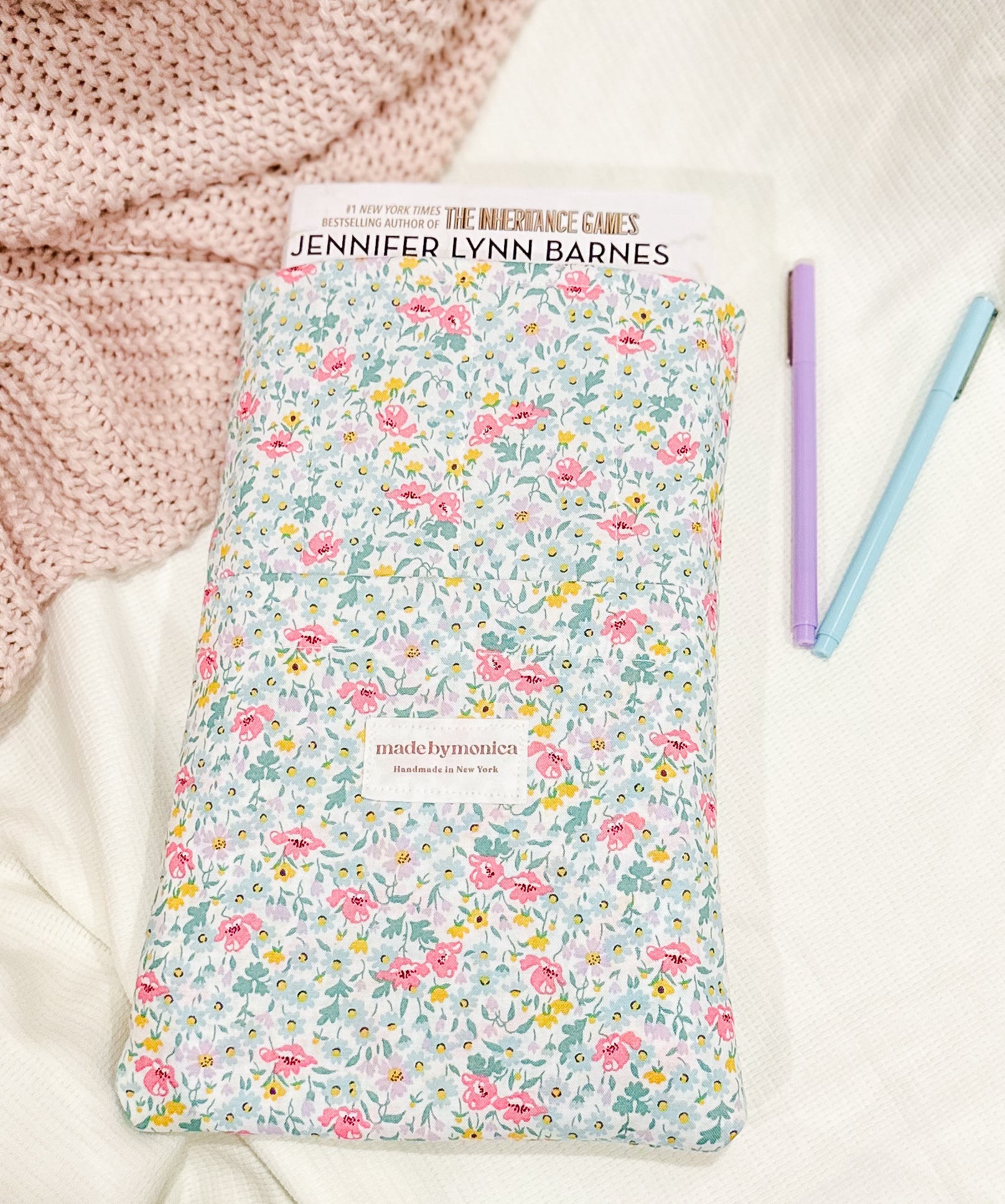 The Pastel Petals Small/Medium Book Sleeve 