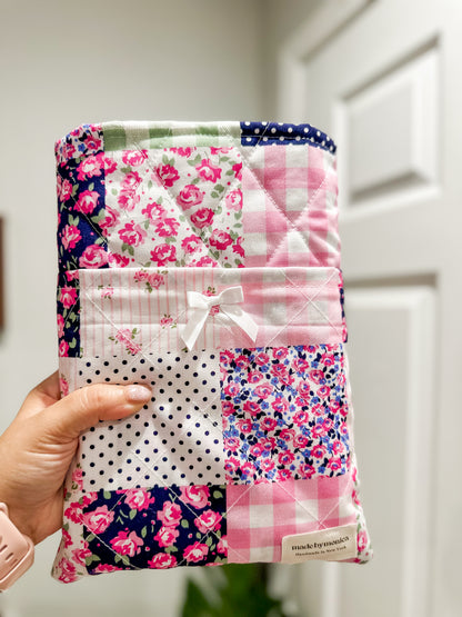 The Patch Me Pretty Large Quilted Book Sleeve