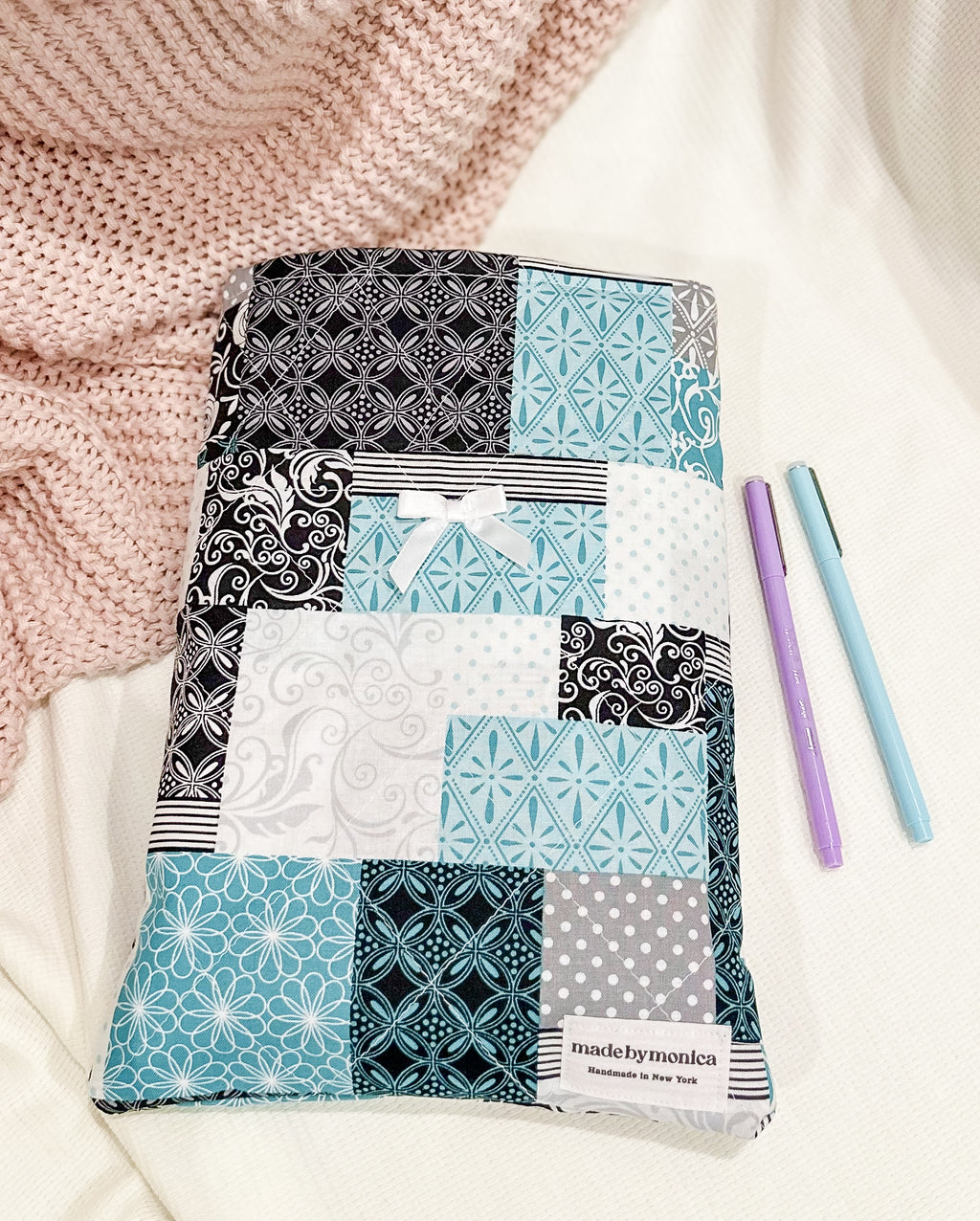 The Midnight Garden Patch Large Quilted Book Sleeve