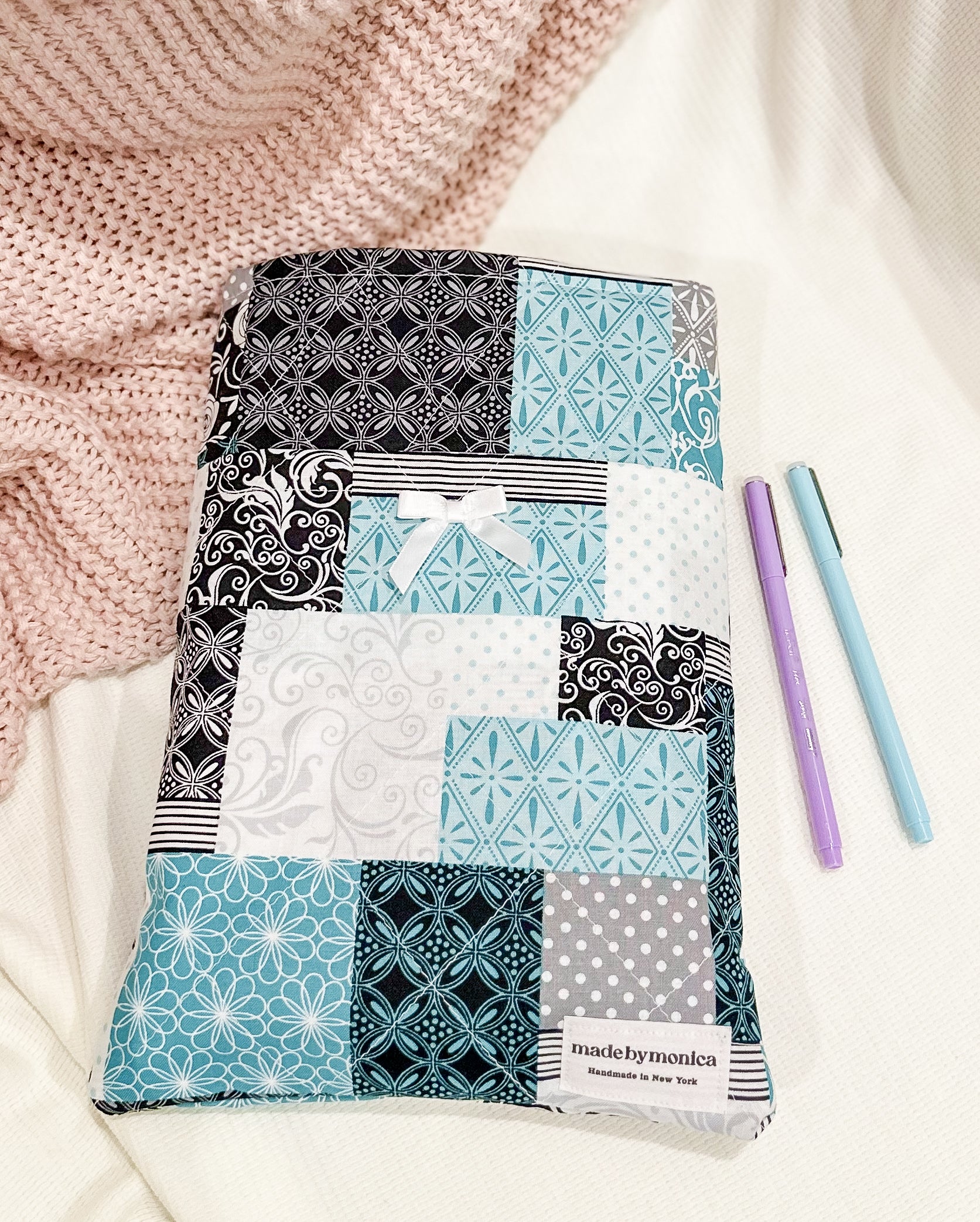 The Midnight Garden Patch Large Quilted Book Sleeve