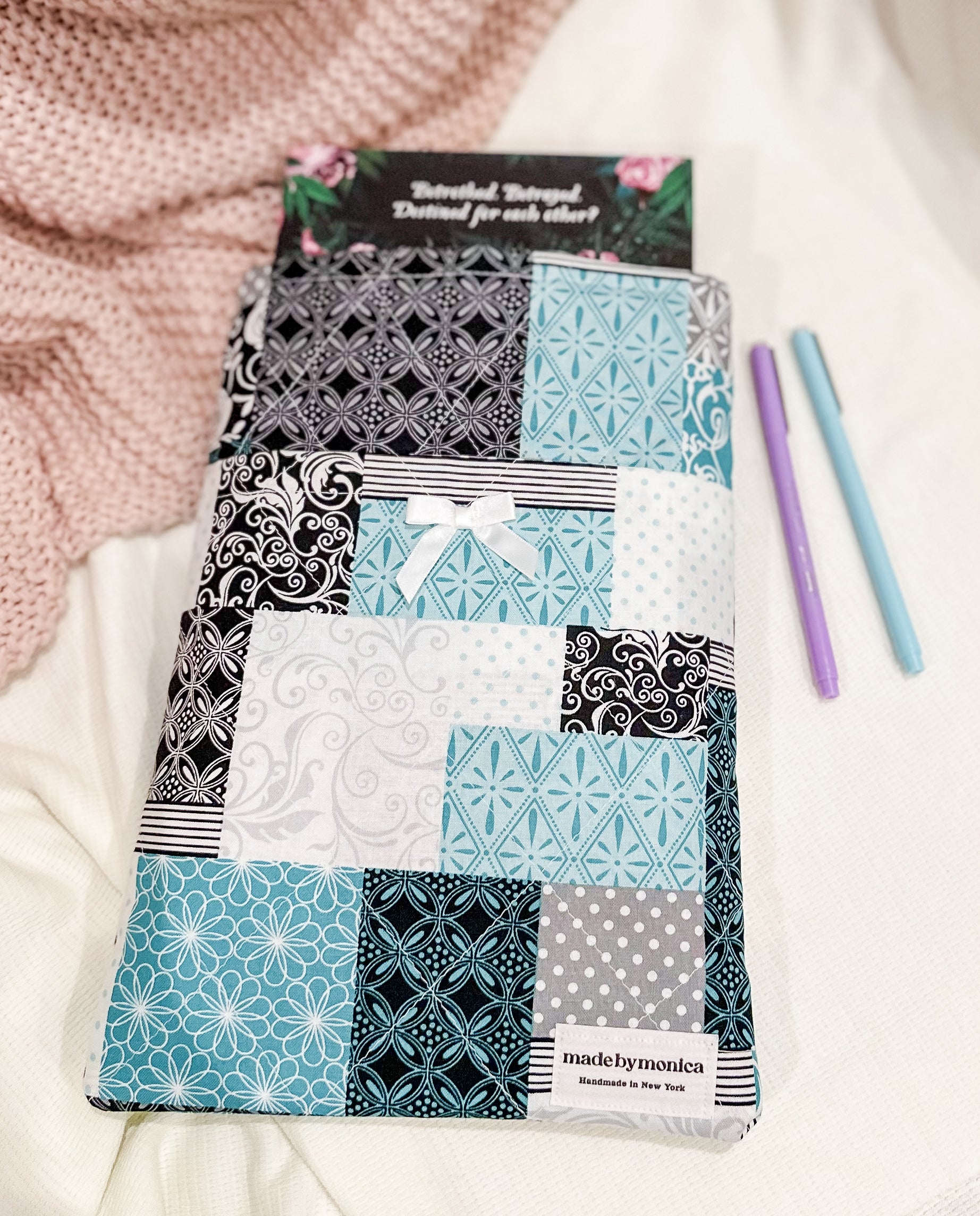 The Midnight Garden Patch Large Quilted Book Sleeve