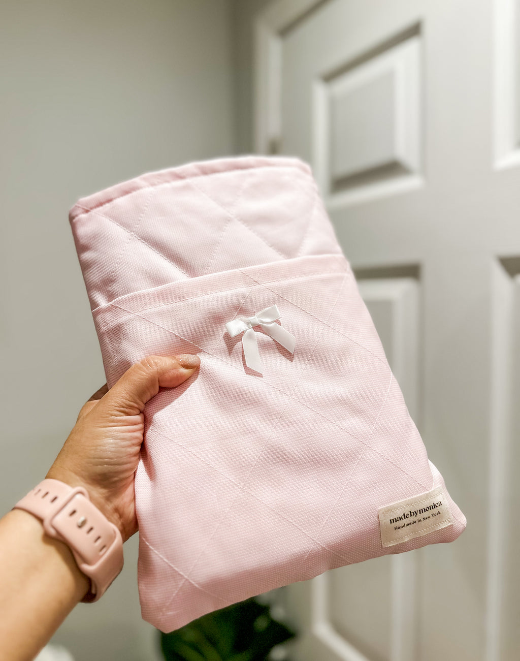 The Dainty Dots Large Quilted Book Sleeve