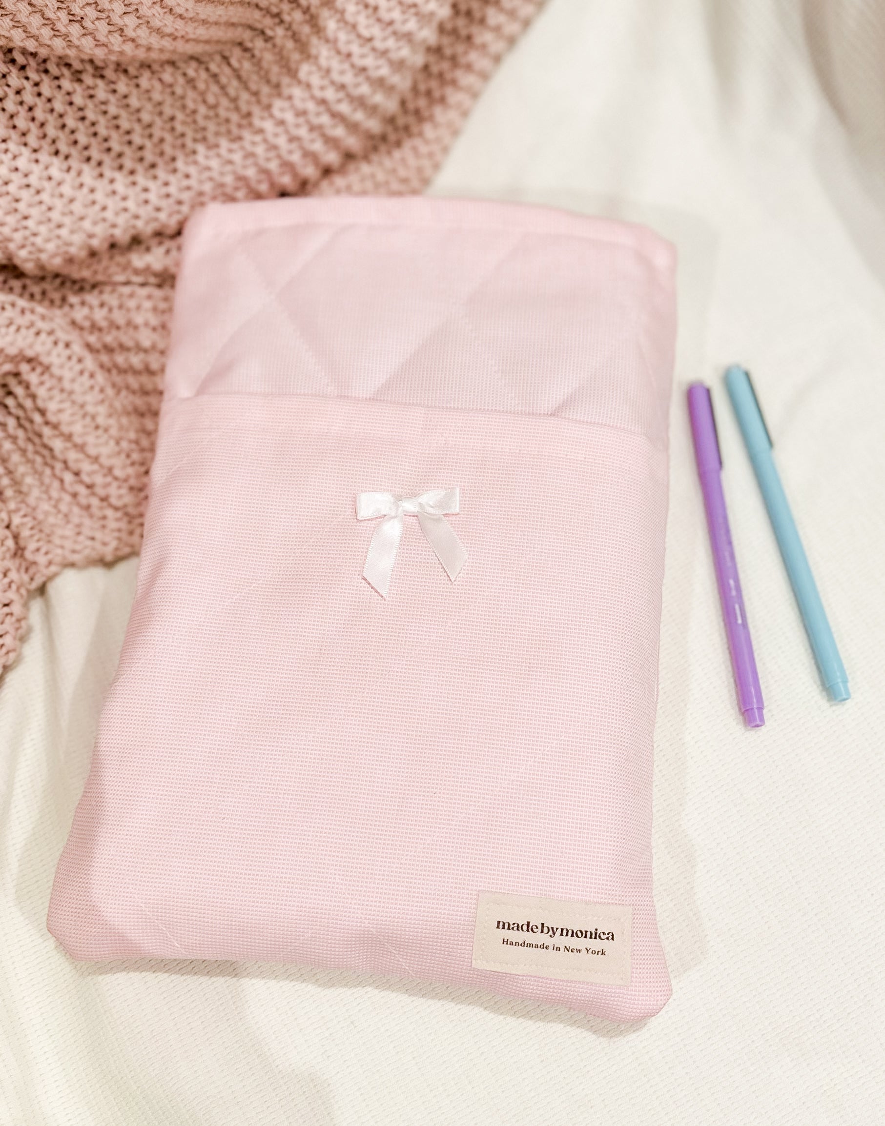 The Dainty Dots Large Quilted Book Sleeve