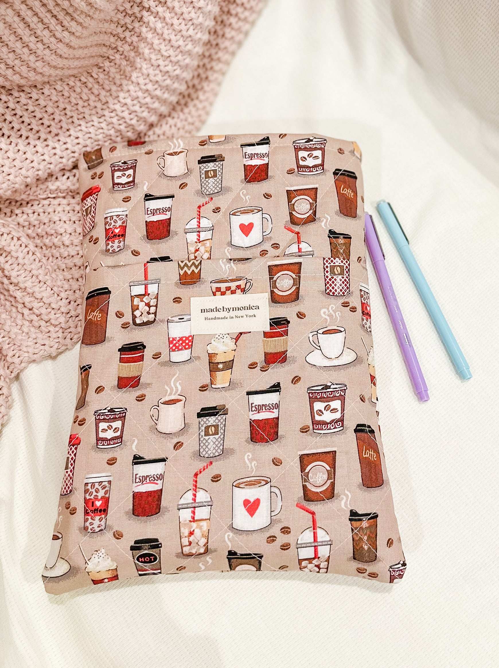 The Daily Brew Large Quilted Book Sleeve (Limited-Edition)