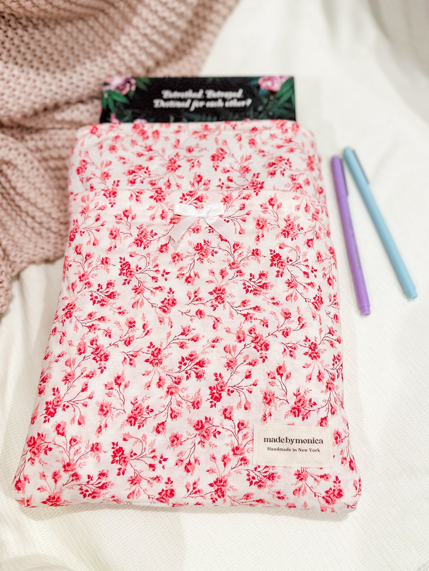 The Scarlet Flora Large Quilted Book Sleeve (Limited-Edition)