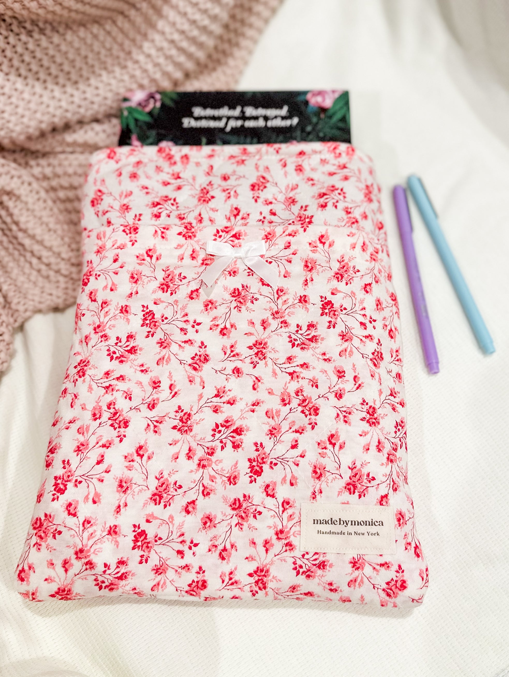 The Scarlet Flora Large Quilted Book Sleeve (Limited-Edition)