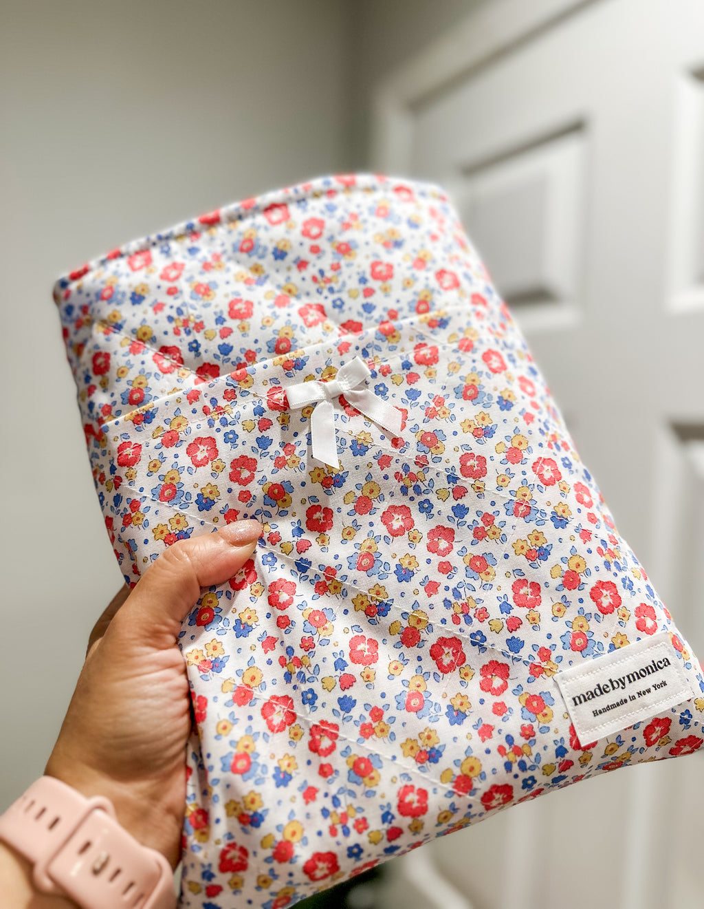 The Bloom Burst Large Quilted Book Sleeve