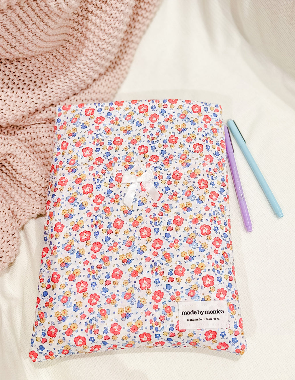 The Bloom Burst Large Quilted Book Sleeve