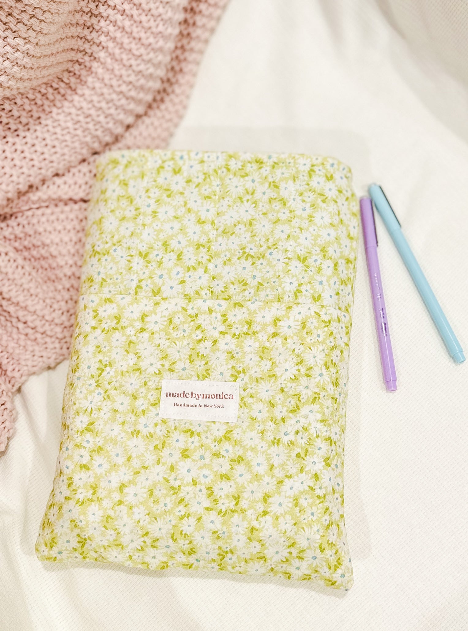 The Minty Meadow Large Book Sleeve