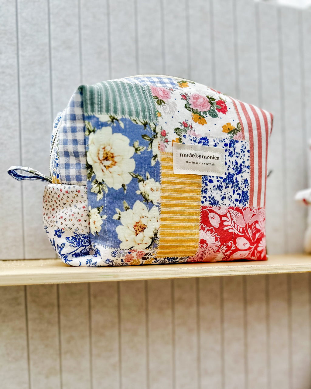 The Petal & Plaid Makeup Bag