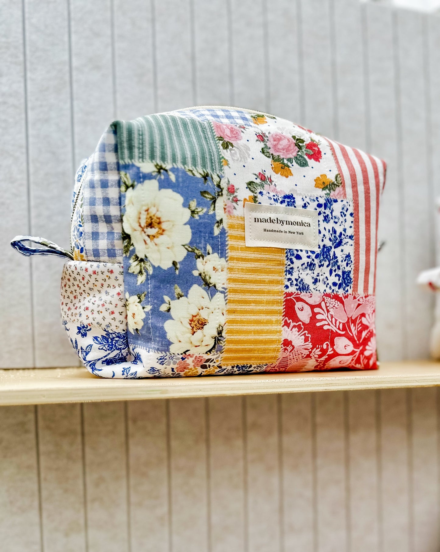 The Petal & Plaid Makeup Bag