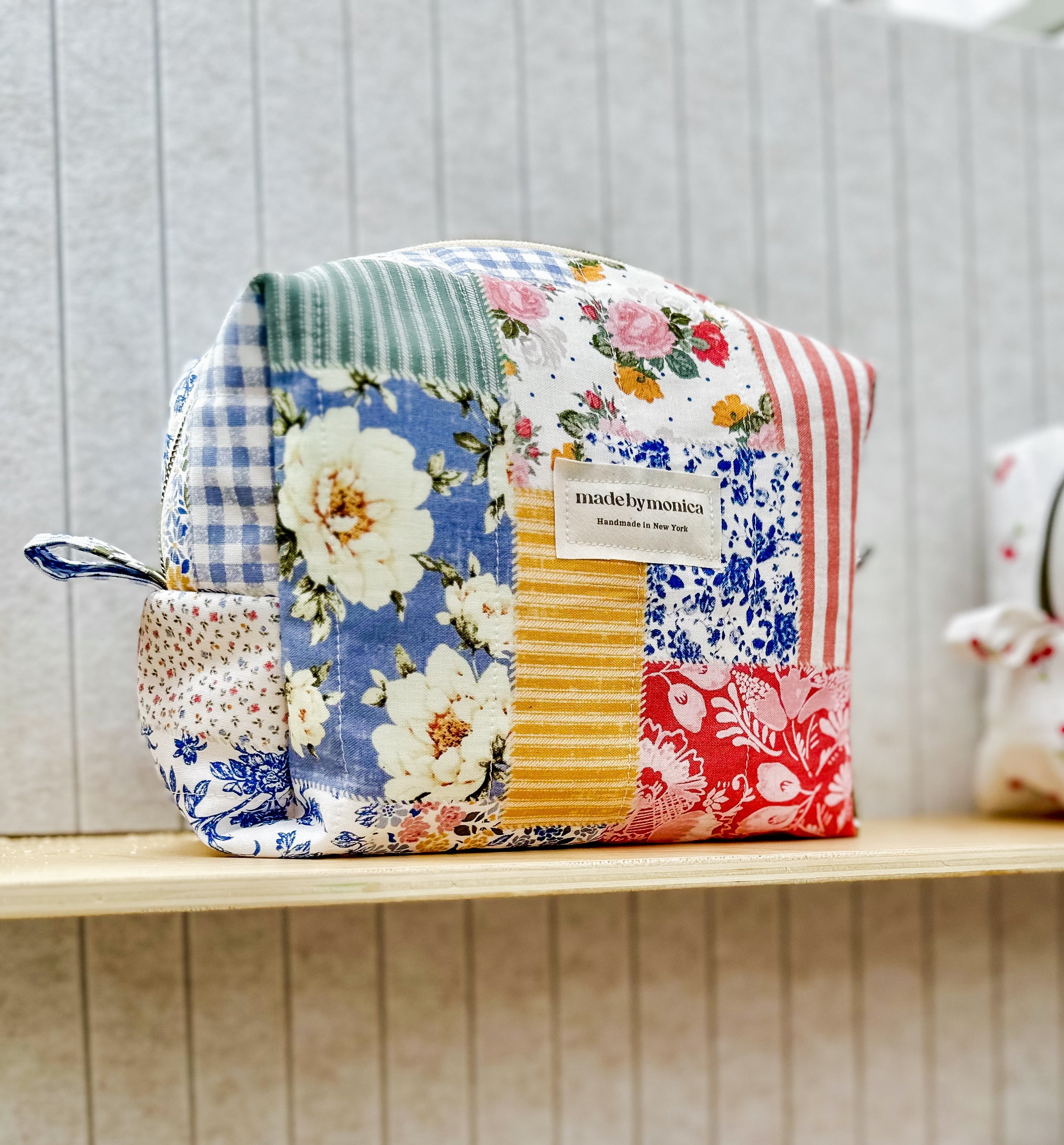 The Petal & Plaid Makeup Bag