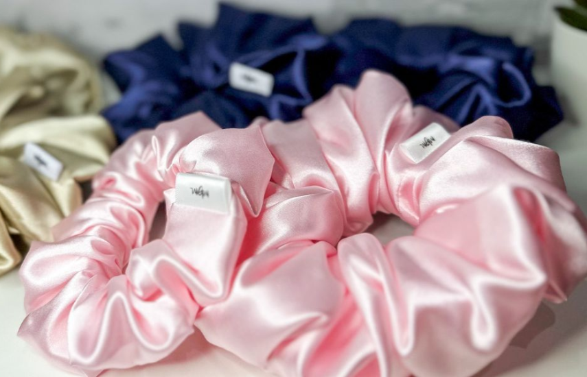 XL Satin WIDE-ELASTIC Scrunchie - Pink