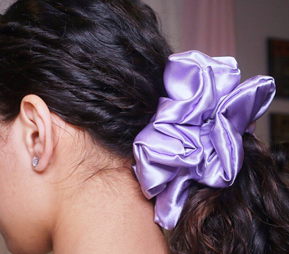 XL Satin WIDE-ELASTIC Scrunchie - Sapphire